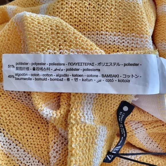 Zara Rustic Striped Knit High Waist Pants & Top Loungewear Set NWT Medium - Picture 14 of 15